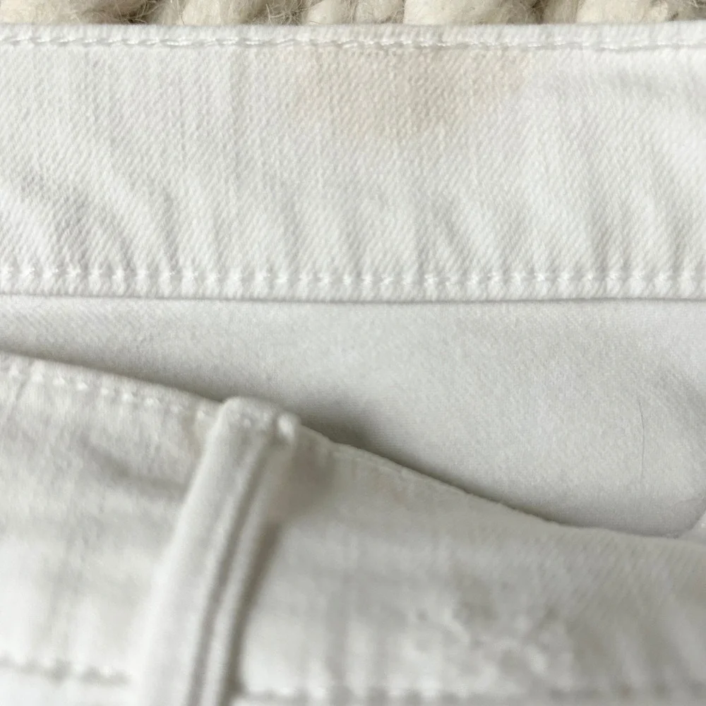 Mother The Stunner Ankle High Rise Skinny Jeans in Stayin Cool White Size 32 - Picture 6 of 11